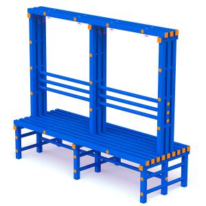 Купить Скамья-вешалка двухсторонняя 2000х734х1700 мм в Нижнем Новгороде 