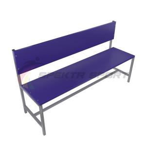 Купить Скамейка для раздевалок со спинкой (цельная) 2000 мм ЛДСП в Нижнем Новгороде 