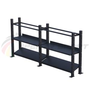 Купить Модульный стеллаж для гантелей, гирь и медболов 3780х430х1200 (2 секции) в Нижнем Новгороде 