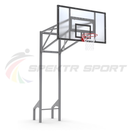 Купить Стойка баскетбольная уличная усиленная со щитом из оргстекла, кольцом и сеткой SP D 413 в Нижнем Новгороде 