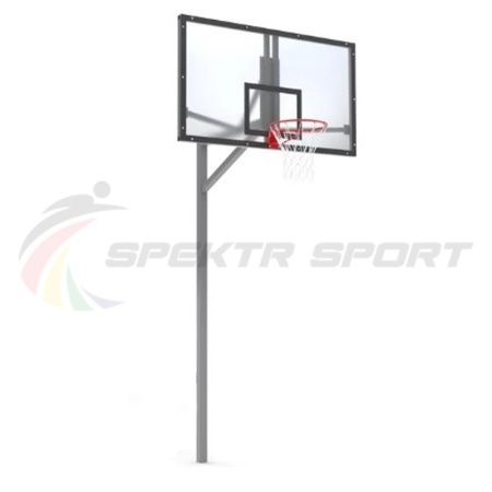 Купить Стойка баскетбольная уличная упрощенная со щитом из оргстекла, кольцом и сеткой SP D 412 в Нижнем Новгороде 